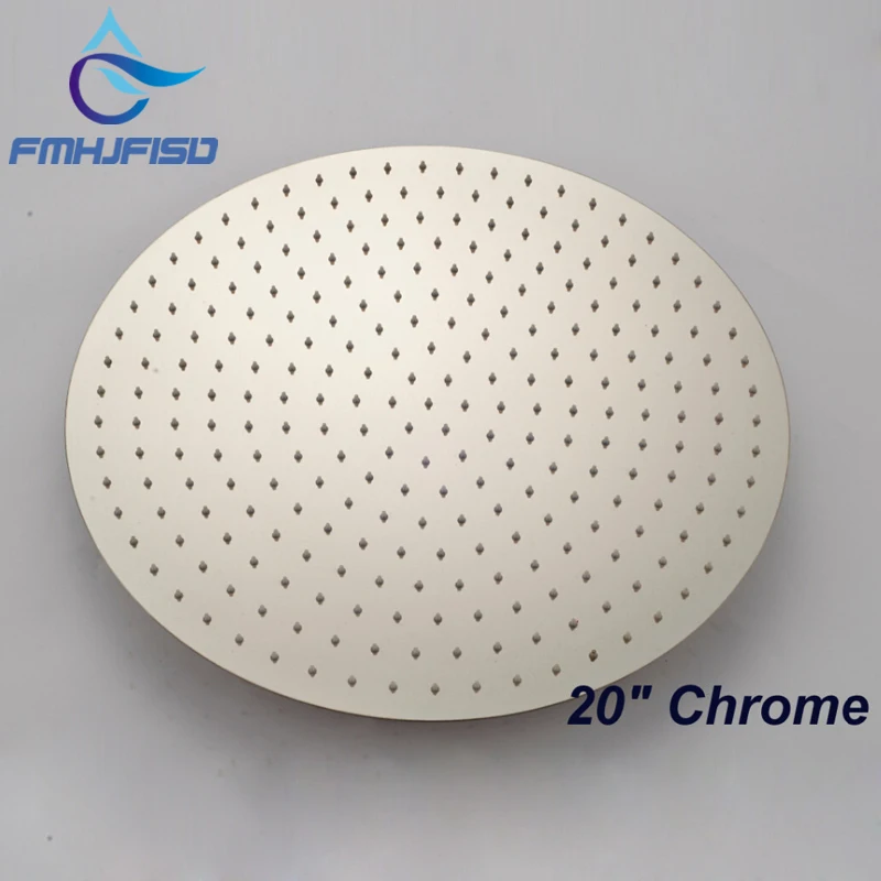 

Ceiling Mounted 20" Round Rain Shower Head Top Over-head Sprayer Chrome Finish