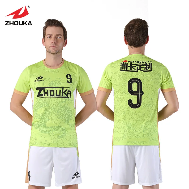 Professional Customized Jerseys Soccer Uniforms Green Soccer Tracksuit For Men Clothing Sets Polyester Men Sports Suits