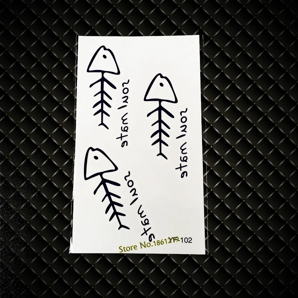 Aliexpresscom Beli Hot Lucu Kartun Stiker Tato GYF 102 Hitam Kecil