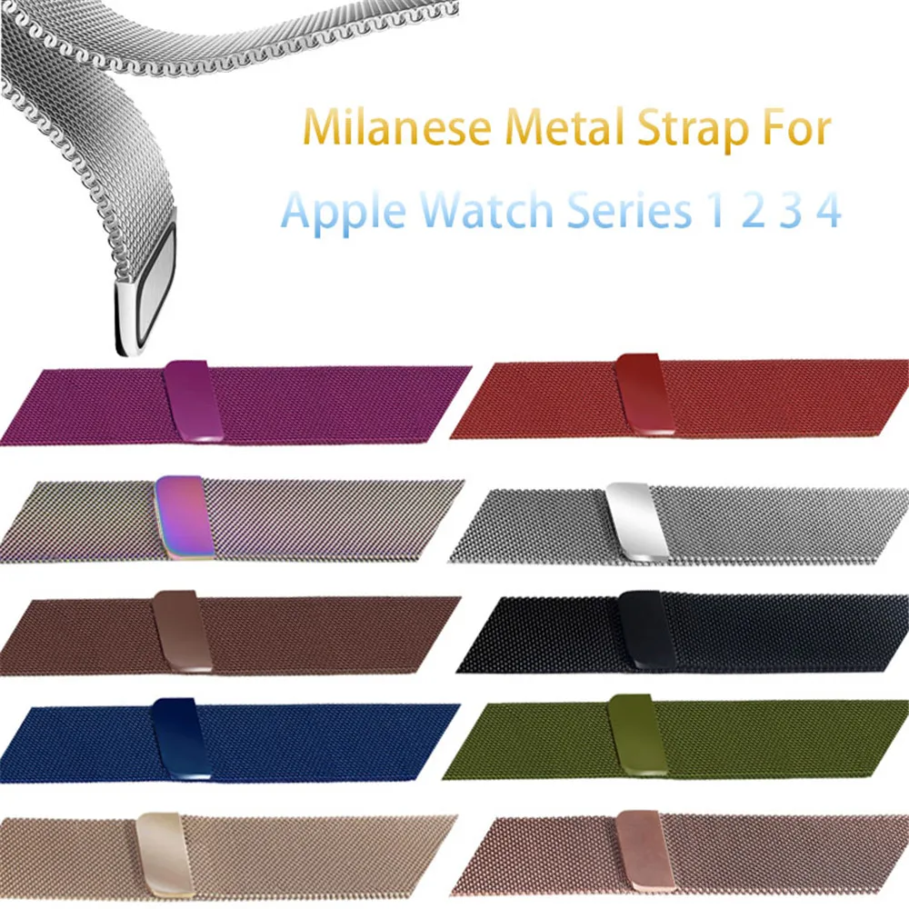 

Milanese Loop Stainless Steel Band For Apple Watch 38mm 42mm 40mm 44mm Replacement Strap For iwatch Series 1 2 3 4