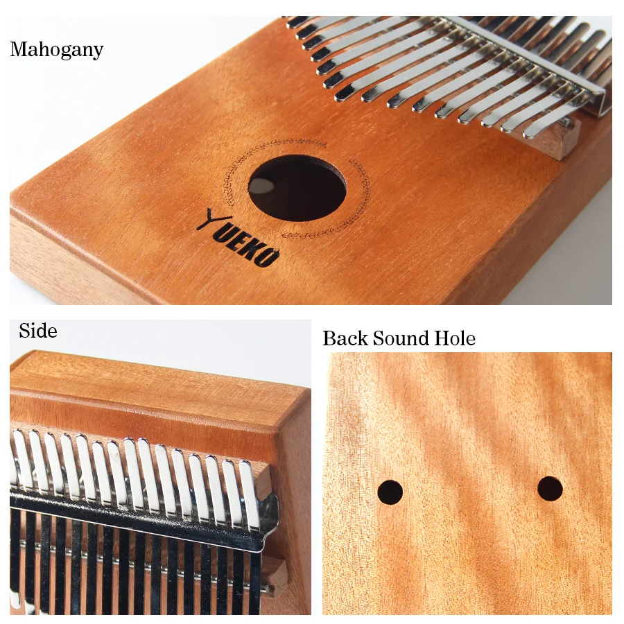  YUEKO Kalimba Professional 17 Key Thumb Piano Mahogany Kalimba Piano African Thumb Piano Music Gift Easy to Learn  