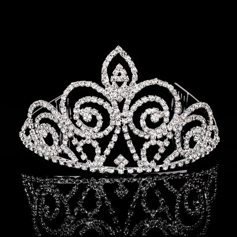 Бесплатная доставка Корона невесты королева принцесса европейская роскошная хрустальная свадебная тиара Стразы Хрустальная корона для