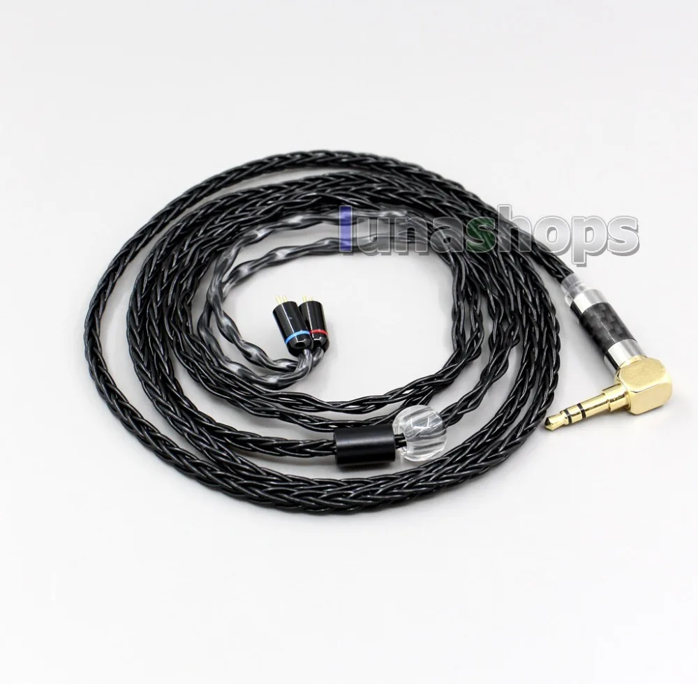 LN006359 XLR Balanced 3 5mm 2 5mm 8 Core Silver Plated Headphone Cable For Flat Step JH Audio JH16 Pro JH11 Pro 5 6 7 BA Custom