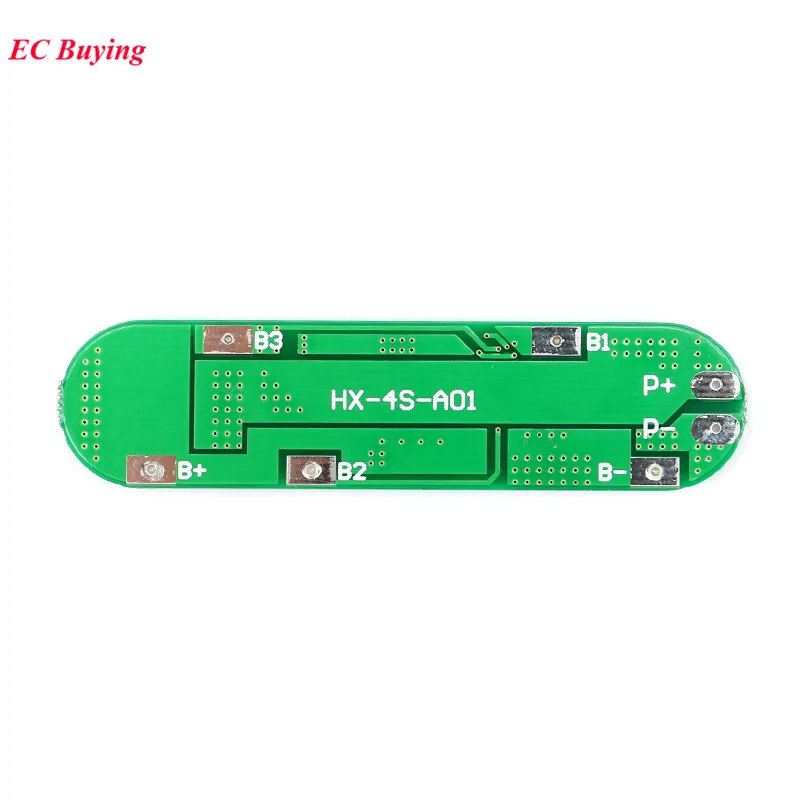 4S BMS Li-Ion 18650 14,8 в защита батареи PCB 4S 18650 полимерный литиевый аккумулятор модуль 10A электронная защищенная плата