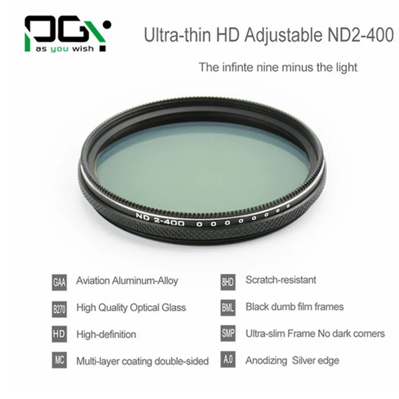 

PGY Lens Filter ND2-400 for OSMO inspire1 X5 Gimbal Camera Quadcopter Drone Parts Accessories