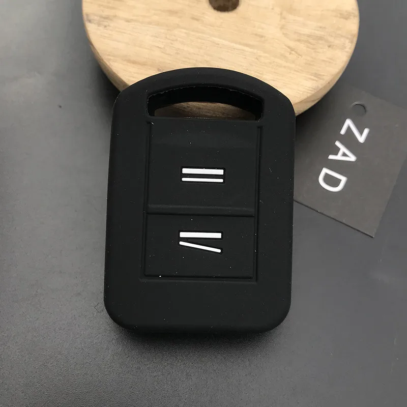 ZAD 2 кнопки силиконовый чехол для ключа автомобиля набор защиты для Vauxhall/Opel Vauxhall Corsa C Agila Meriva Combo дистанционного брелока - Название цвета: Черный