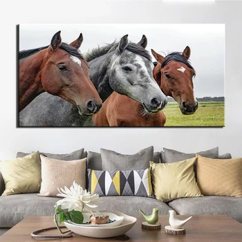 

HD Prints 1 Pieces Animal horses Picture Poster for Bedroom Home Decor Canvas Painting Wall Art Framework