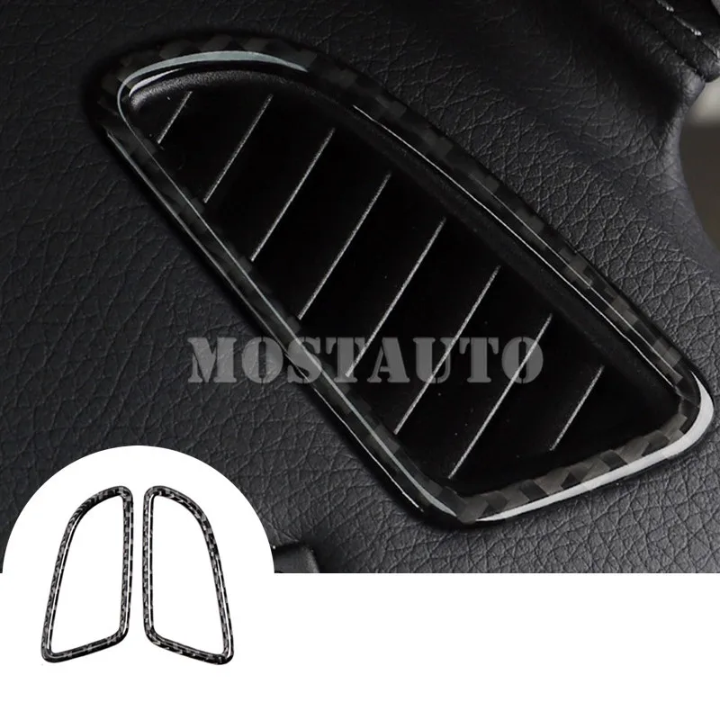 For Benz GLC X205 X253 Carbon Fiber Dashboard Side Air Vent Outlet Cover 2015-2021 2pcs Car Accessories Interior Decor | Автомобили и
