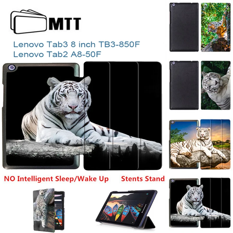 Чехол MTT для lenovo Tab 3 8 TB3-850M/850F с изображением тигра, чехол-подставка из искусственной кожи чехол для lenovo Tab 2, A8-50, A8-50F, A8-50LC, 8 дюймов