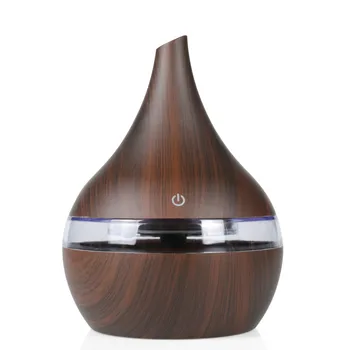 

300ml Cool Mist Humidifier Ultrasonic Essential Oil Diffuser for Office Home Bedroom Living Room Study Yoga Spa - Wood Grain