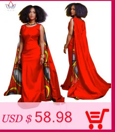 Африканском стиле платья для женское Дашики элегантное праздничное платье плюс Размеры Srapless традиционные африканские Костюмы WY2558
