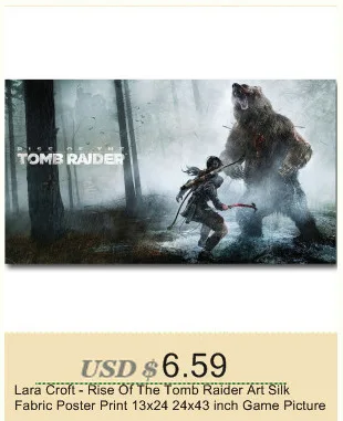 Lara Croft-Rise Of The Tomb Raider художественная шелковая ткань постер печать 13x20 дюймов Игровые картинки для гостиной настенный Декор 016