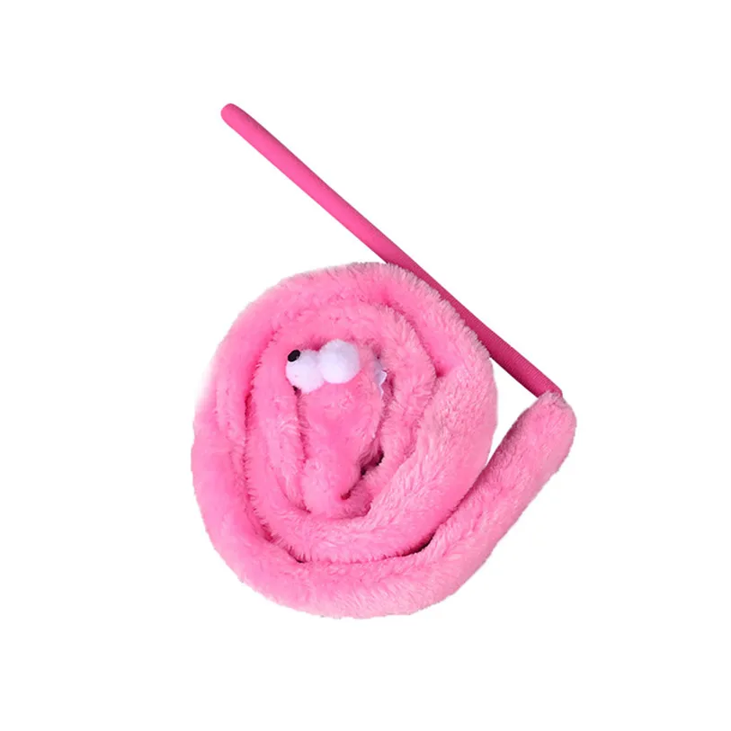 Pet Cat Teaser Funny Cartoon Snake Toys Plush Cat Wand Cat Catcher Teaser Sticks Cat Interactive Training Toys Wholesale noJY4 (5)