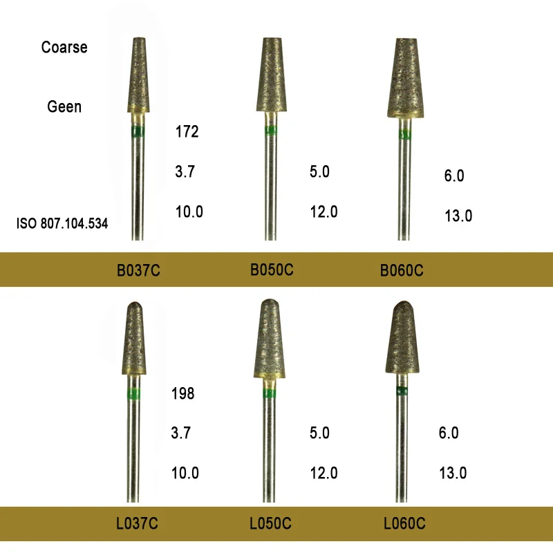 10pcs/ lot Full Sintered HP Diamond burs dental burs types Finishing