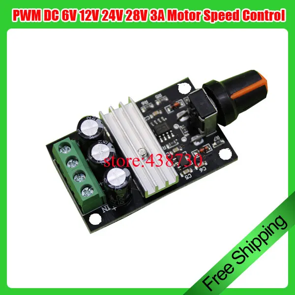 1 шт. PWM DC 6 в 12 В 24 28 3A регулятор скорости двигателя новый контроллер переключателя