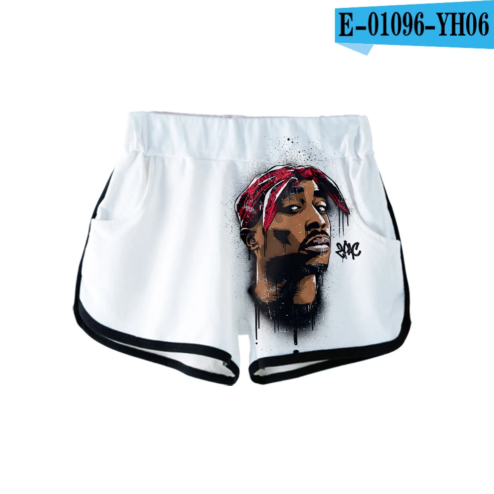 Новинка, 3D принт, Rapper 2Pac, хип-хоп, высокое качество, летние женские повседневные милые шорты Harajuku,, сексуальные шорты для девочек, одежда высокого качества - Цвет: picture color