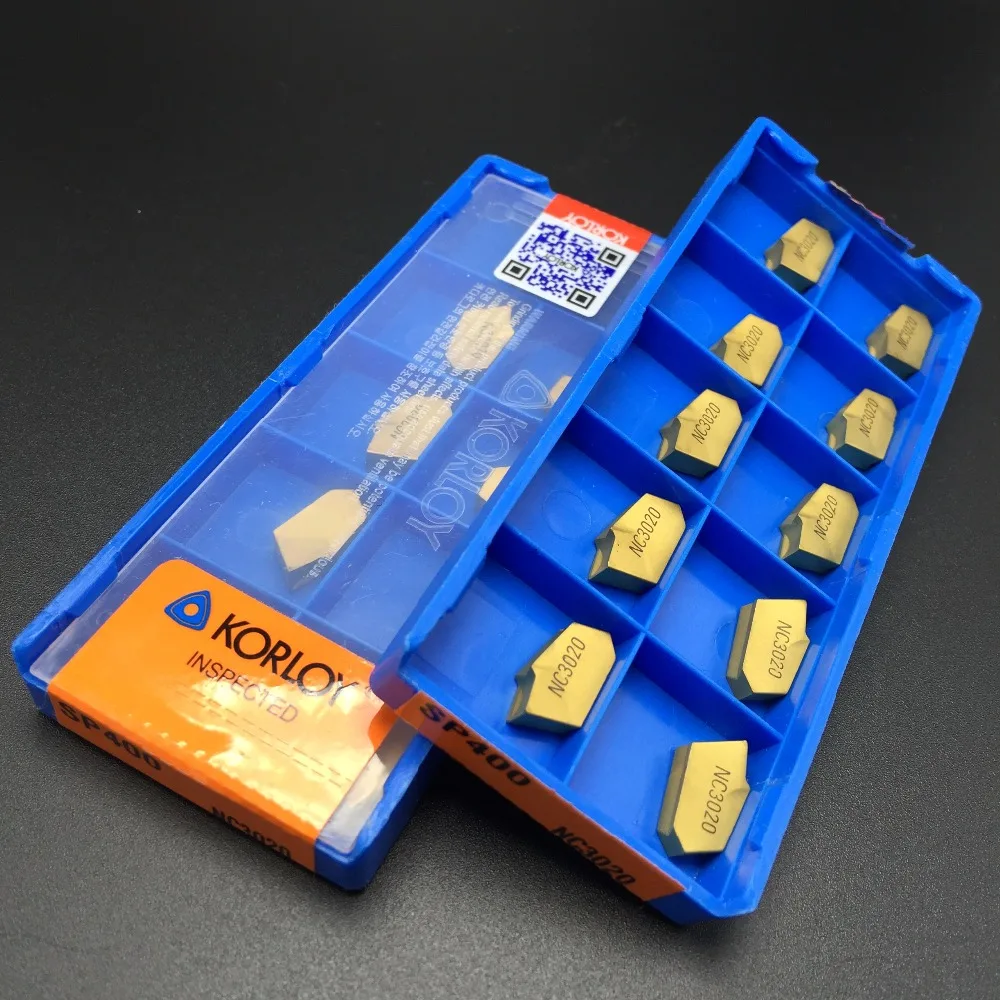 Buy KORLOY 20PCS SP400 NC3020 grooving carbide inserts