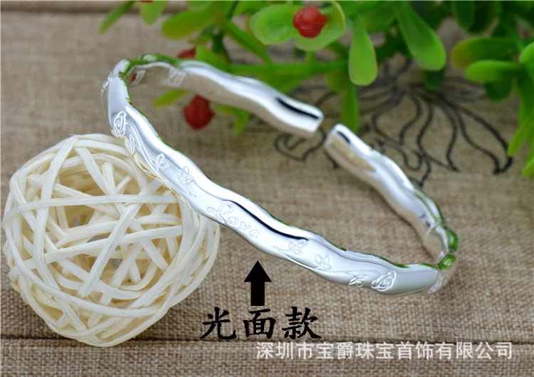 Ограничено по времени настоящий armbenden voor vrouwen и классный браслет S999 тонкая женская мода гладкое открытие Гвоздика волна матовый