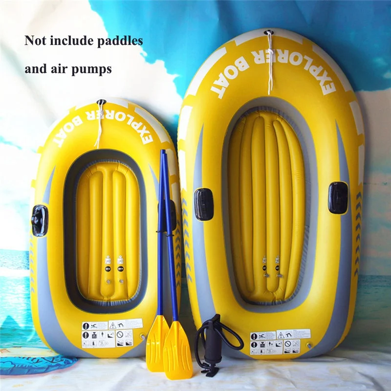 Резиновая лодка, надувная лодка из пвх; удобные черные ручки надувные резиновые подушки безопасности для 2/3/4 человек рыбалка