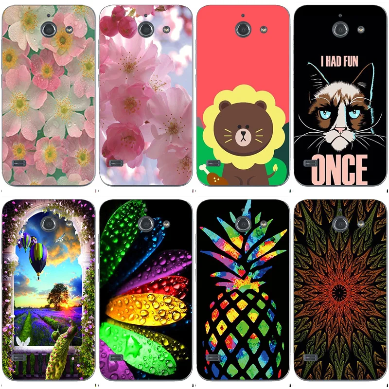 

phone case cover For Huawei Ascend Y550 Y 550 L01 Y550-L01 phone shell printing Painted Soft TPU Silicone case shell Flower