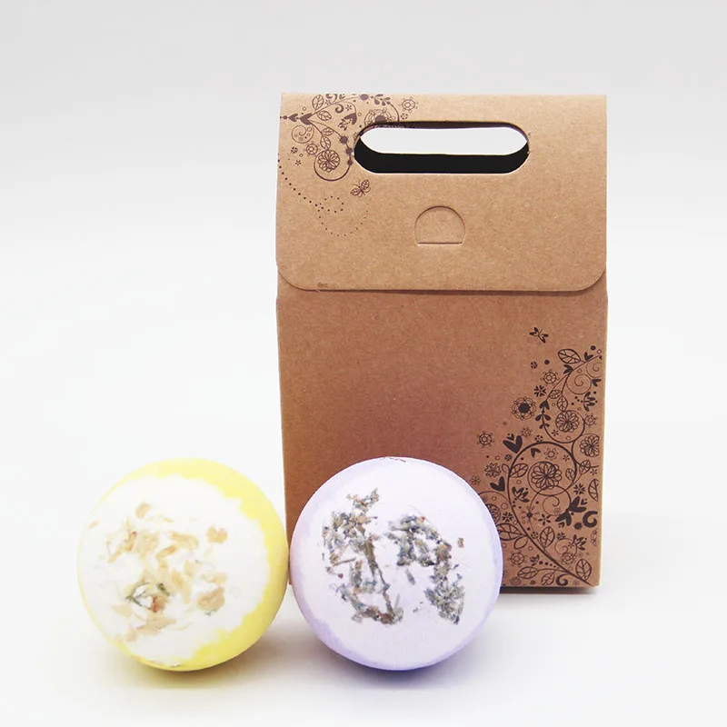 Tsing 120g Bath Bomb Lavender Jasmine Bubble Bath Bomb Handmade SPA Gift Set Stress Relief Natural 3