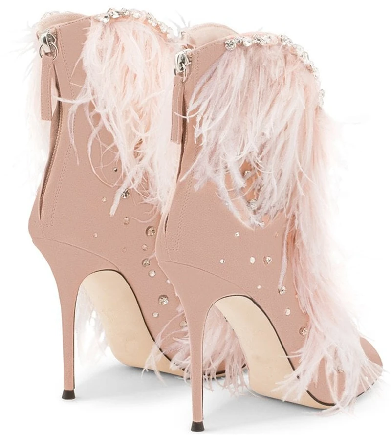 Giuseppe-Zanotti-Charleston-Pink-Suede-and-Feathers-High-Heel