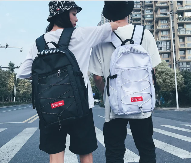 

Korean Style Street Trend Hip-hop Backpack Teenager Personality School Backpack Unisex New Tide Leisure Travel Backpack D182
