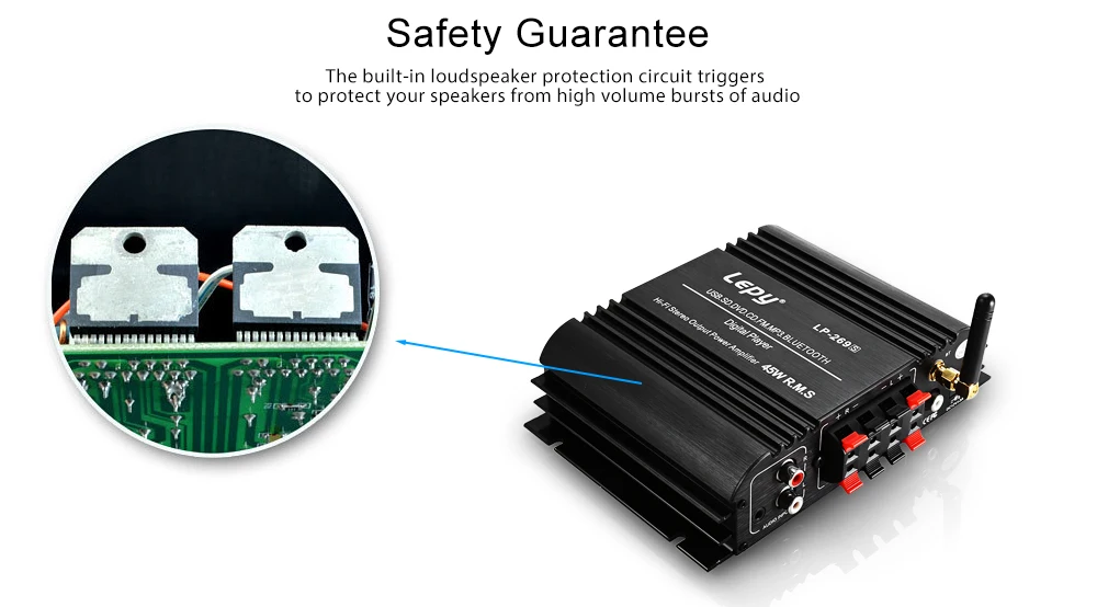 2019 Новый LP-269 S Bluetooth усилитель 2-канальный Hi-Fi стерео аудио мини усилитель XQ-85