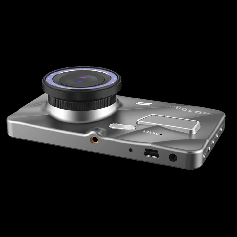 Горячая 4 дюймов HD Автомобильный dvr камера двойной объектив видео регистраторы с ночной версии