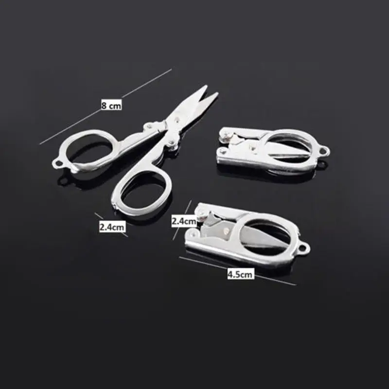 

EDC Folding Scissors Pocket Travel Small Cutter Crafts Sharp Blade Emergency