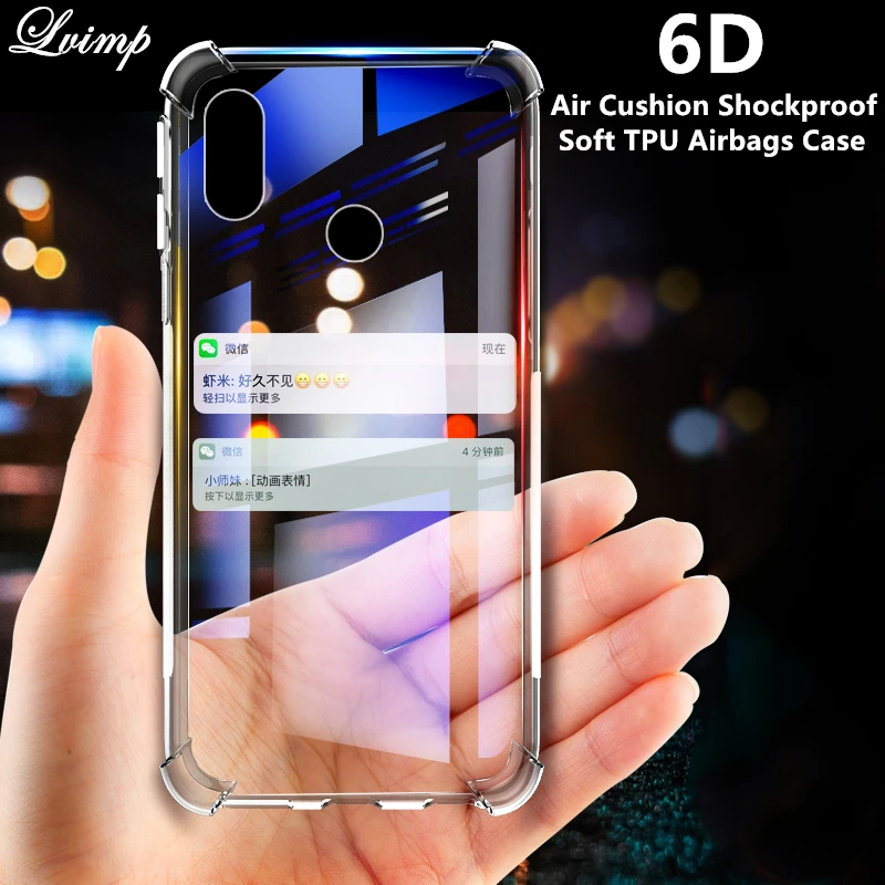 Air Cushion Shockproof Soft TPU Case Xiaomi Redmi Note 7 Pro Crystal Clear Airbags Anti-knock Back Cover Note7 |