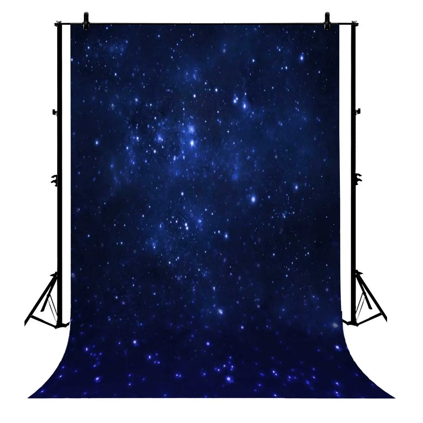 

5x7ft Blue Wall Night Sky Space Star Galaxy Wedding Birthday Polyester Photo Background Portrait Backdrop