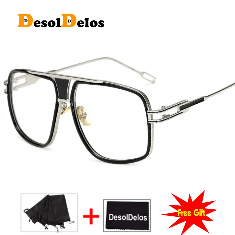 Popular Oversize Women Square glasses Brand Designer Fashion Men Transparent Frame Clear Lens Glasses 2019 Hot Sale