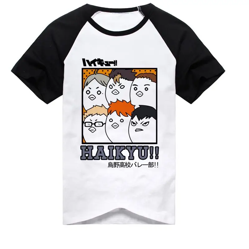 Хай к хайкюу! Футболки Hinata Syouyou футболки Shirokuma Haikyuu! Tsukishima Kei Студенческая дышащая