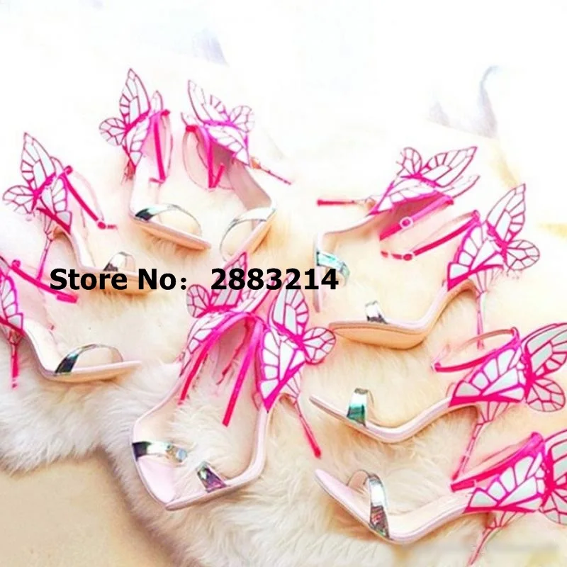 18  n197-sexy-jc-vampire-diaries-actress-colorful-butterfly-sandals-woman-party-wedding-shoes-fashion-women-solid-butterfly-high-heels