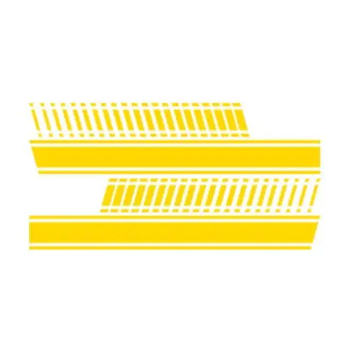 HotMeiNi автомобильный Стайлинг 2x наклейка автомобильная наклейка Графический комплект в полоску для HONDA Civic type R FN2 спойлер углеродная лампа Аксессуары декор - Название цвета: Золотой