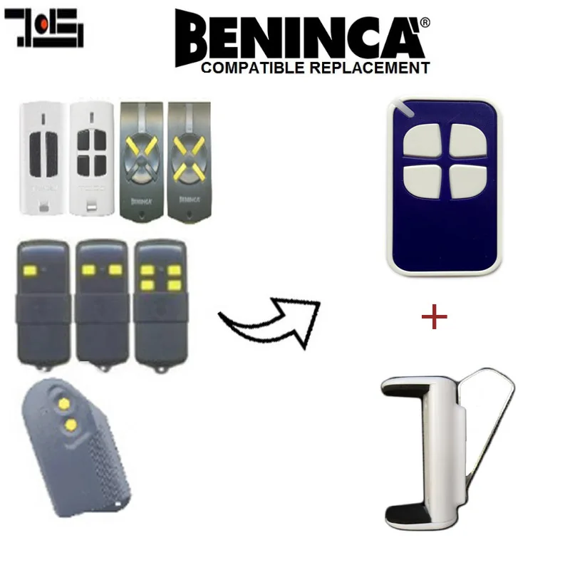 

2pcs Beninca TO.GO 4WP,T2WK,T4WK,LOT1W,LOT2W fixed code remote control 433.92MHz