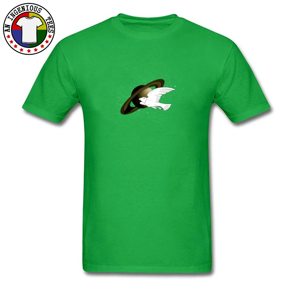 Casual3D Printed Short Sleeve T Shirt Summer/Fall Hot Sale O-Neck 100% Cotton Tops & Tees Men Tshirts Bird in spaaace  Bird in spaaace green