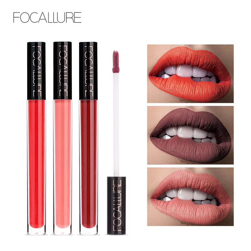 

FOCALLURE Liquid Lipstick Makeup Matte Lip Tint Sexy Pigment Waterproof Tint Nude Gloss Kiss-proof Make up Liquid Lipstick