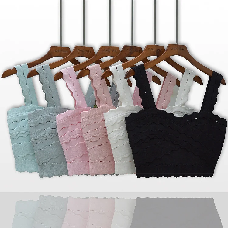 

6 Colors Black White Pink Blue Celebrity Top Short Party Rayon Bandage Top