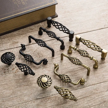 

Antique Spiral Birdcage Arts Furniture Hardware Handles Kitchen Cabinets Door Knobs Drawer Wardrobe Dresser Cabinet Pull Knob