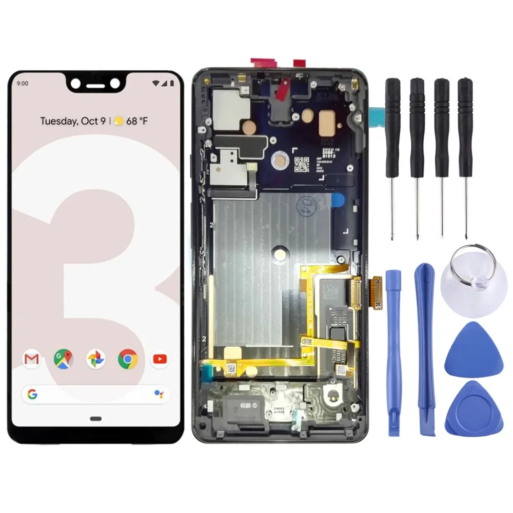 

LCD Screen and Digitizer Full Assembly with Frame for Google Pixel 3 XL