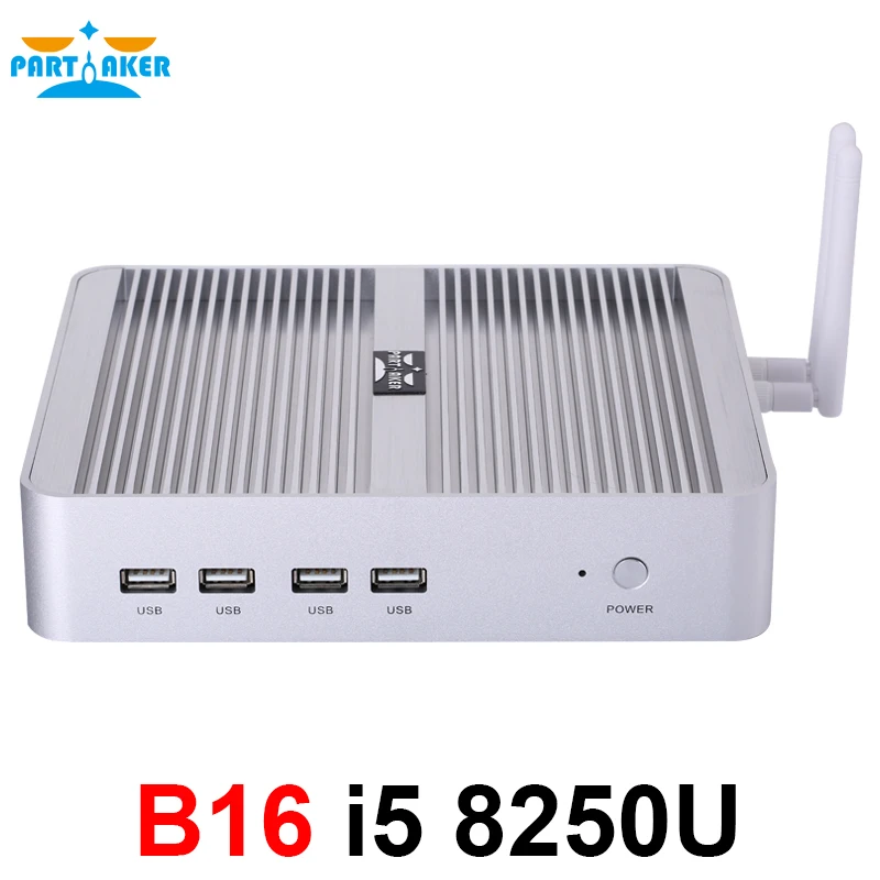 Мини ПК parмягкий без вентилятора Intel Core i5 8250U i7 8550U 32 ГБ ОЗУ 512 Гб SSD windows 10 HDMI UHD