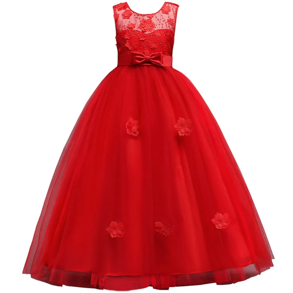 

Girls Princess Dresses Long Ball Gown Dress Formal Party Pageant Evening Night Dress Sleeveless Lace Tulle Dress For Girls Women