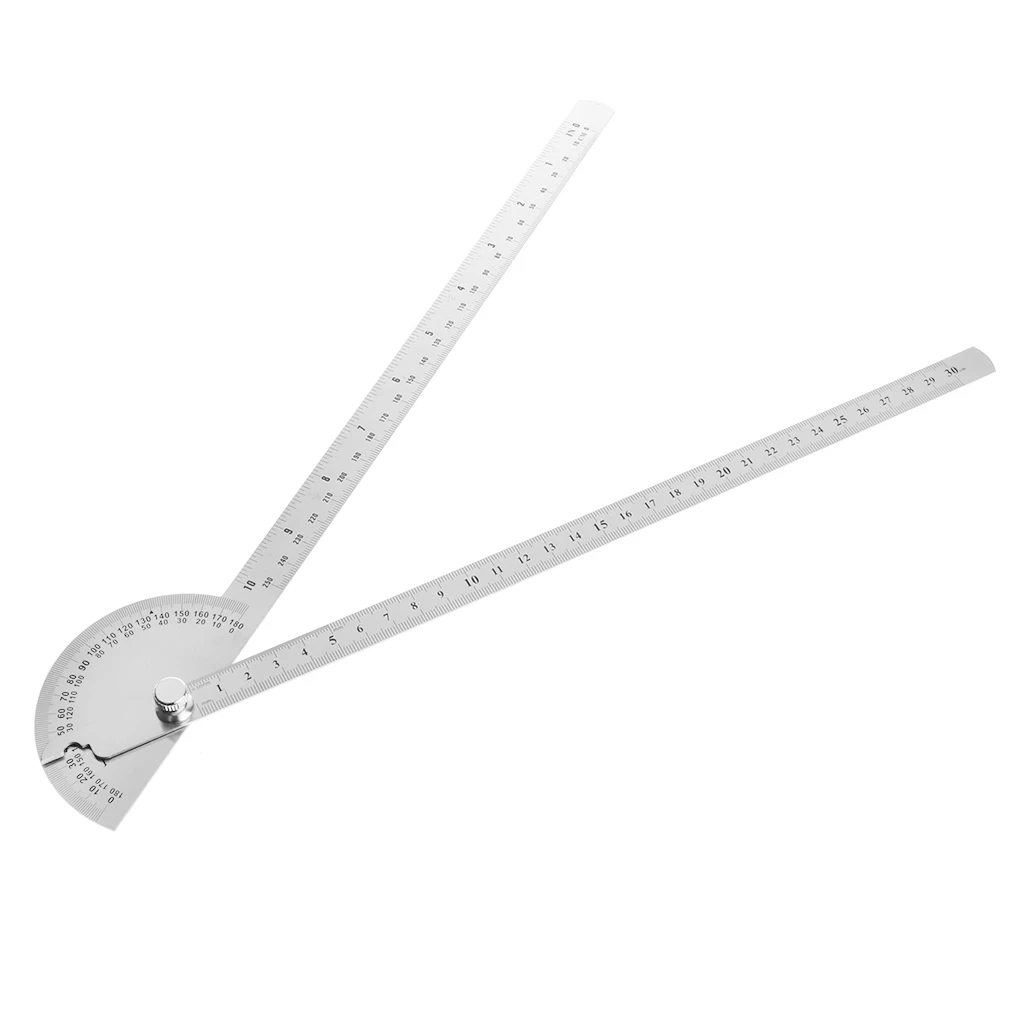 

Stainless Steel Angle Ruler 180 degree Protractor Finder Arm Measuring Tool