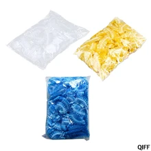 100Pcs Thickened Disposable Plastic Waterproof Ear Protector Cover Cap Salon Hairdressing Dye Shield Earmuffs Shower Tool