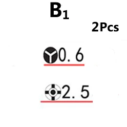 2/5/11 шт прецизионная крышки Pentalobe 0,8 Tri крыло Y0.6 крест Phillips 1,5 Torx T2 отвертка Набор инструментов для сотового телефона iPhone ноутбук - Цвет: B1-2Pcs