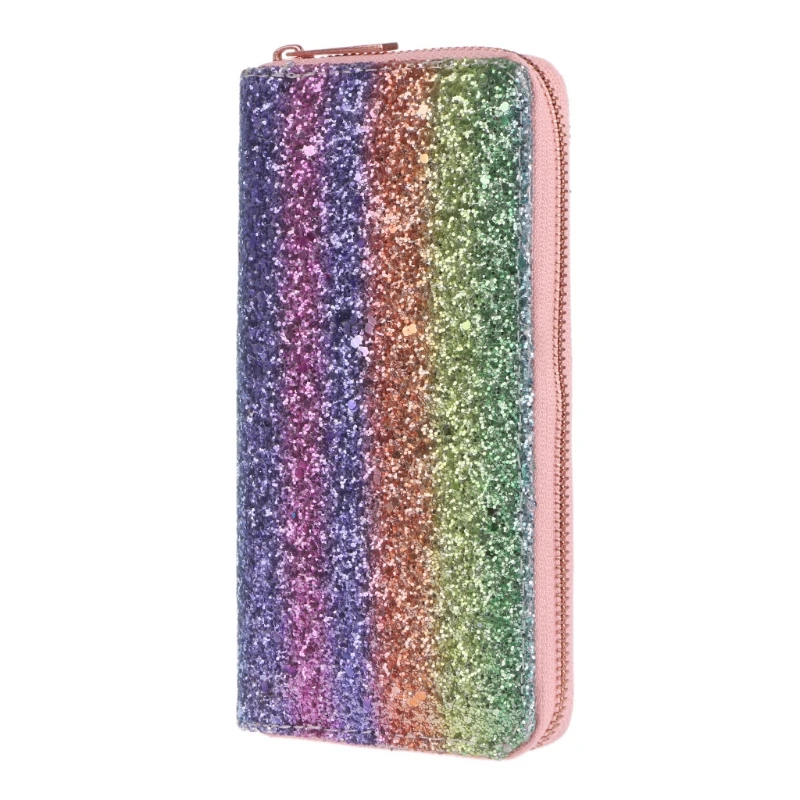 

Women Sequins Zipper Long Wallet Shining Purse Phone Case Female Wallet Bag