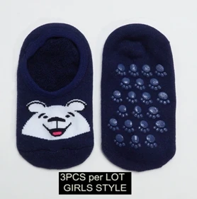 3pcs one lot 3 шт./лот) осенне-зимние носки милые детские короткие носки унисекс для мальчиков и девочек противоскользящие носки-тапочки с героями мультфильмов От 4 до 12 лет - Цвет: 3pcs one lot