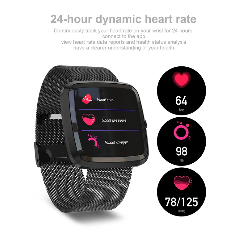 

T2 Color Screen Sports Smart Bracelet Fitness Tracker Heart Rate Blood Pressure Call Monitoring Waterproof Bluetooth Smartband